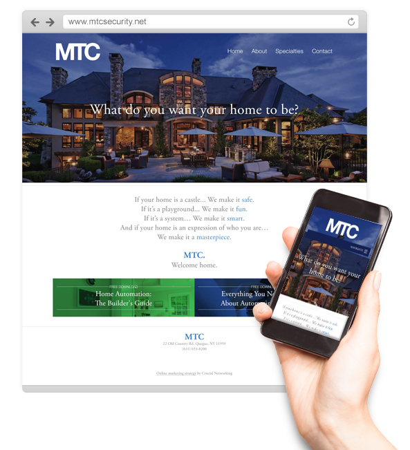 MTC Security - website strategy, copywriting, branding